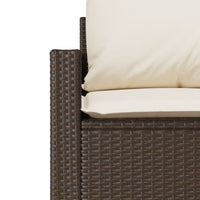Thumbnail for 4-tlg. Garten-Sofagarnitur mit Kissen Braun Poly Rattan