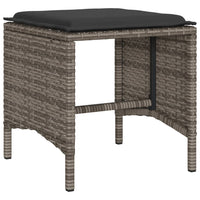 Thumbnail for 4-tlg. Garten-Sofagarnitur mit Kissen Grau Poly Rattan