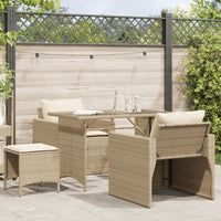 Thumbnail for 4-tlg. Garten-Sofagarnitur mit Kissen Beige Poly Rattan