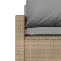 Thumbnail for 4-tlg. Garten-Sofagarnitur mit Kissen Beige Poly Rattan