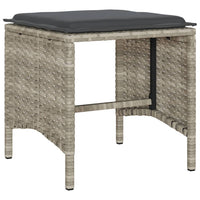 Thumbnail for 4-tlg. Garten-Sofagarnitur mit Kissen Hellgrau Poly Rattan