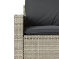 Thumbnail for 4-tlg. Garten-Sofagarnitur mit Kissen Hellgrau Poly Rattan