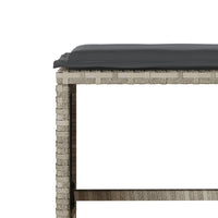 Thumbnail for 4-tlg. Garten-Sofagarnitur mit Kissen Hellgrau Poly Rattan