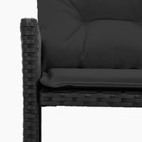 Thumbnail for Gartensofa in L-Form mit Tisch und Kissen Schwarz Poly Rattan