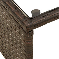 Thumbnail for Gartensofa in L-Form mit Tisch und Kissen Braun Poly Rattan