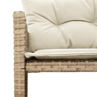 Thumbnail for Gartensofa in L-Form mit Tisch und Kissen Beige Poly Rattan