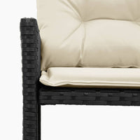 Thumbnail for Gartensofa in L-Form mit Tisch und Kissen Schwarz Poly Rattan