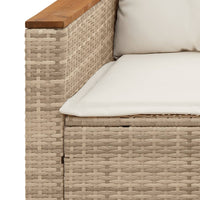 Thumbnail for 3-tlg. Garten-Sofagarnitur mit Kissen Beige Poly Rattan