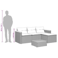 Thumbnail for 3-tlg. Garten-Sofagarnitur mit Kissen Beige Poly Rattan