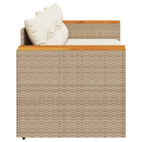 Thumbnail for Gartensofa mit Kissen 3-Sitzer Beige Poly Rattan