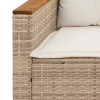 Thumbnail for Gartensofa mit Kissen 3-Sitzer Beige Poly Rattan