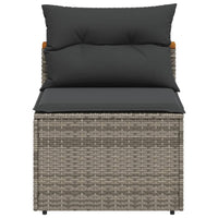 Thumbnail for Gartensofas ohne Armlehnen mit Kissen 2 Stk. Grau Poly Rattan