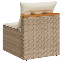 Thumbnail for Gartensofas ohne Armlehnen mit Kissen 2 Stk. Beige Poly Rattan