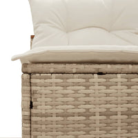 Thumbnail for Gartensofas ohne Armlehnen mit Kissen 2 Stk. Beige Poly Rattan