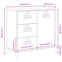 Thumbnail for Sideboard VIKEN Weiß 80x40x80 cm Holzwerkstoff