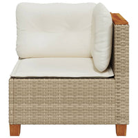 Thumbnail for Garten-Ecksofa mit Kissen Beige Poly Rattan