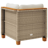 Thumbnail for Garten-Ecksofa mit Kissen Beige Poly Rattan