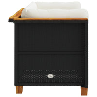 Thumbnail for Garten-Ecksofas mit Kissen 2 Stk. Schwarz Poly Rattan