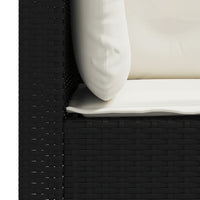 Thumbnail for Garten-Ecksofas mit Kissen 2 Stk. Schwarz Poly Rattan
