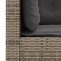 Thumbnail for Garten-Ecksofas mit Kissen 2 Stk. Grau Poly Rattan
