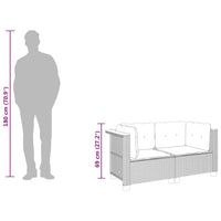 Thumbnail for Garten-Ecksofas mit Kissen 2 Stk. Beige Poly Rattan