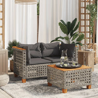 Thumbnail for Garten-Ecksofas mit Kissen 2 Stk. Grau Poly Rattan