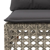 Thumbnail for Gartensofa mit Kissen 3-Sitzer Grau Poly Rattan
