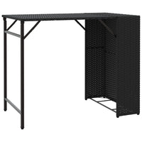 Thumbnail for 5-tlg. Garten-Essgruppe Faltbar Schwarz Poly Rattan