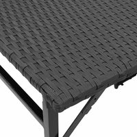 Thumbnail for 5-tlg. Garten-Essgruppe Faltbar Schwarz Poly Rattan