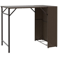 Thumbnail for 5-tlg. Garten-Essgruppe Klappbar Braun Poly Rattan