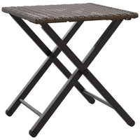 Thumbnail for 5-tlg. Garten-Essgruppe Klappbar Braun Poly Rattan