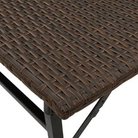 Thumbnail for 5-tlg. Garten-Essgruppe Klappbar Braun Poly Rattan