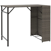 Thumbnail for 5-tlg. Garten-Essgruppe Klappbar Grau Poly Rattan