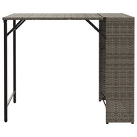 Thumbnail for 5-tlg. Garten-Essgruppe Klappbar Grau Poly Rattan