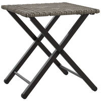 Thumbnail for 5-tlg. Garten-Essgruppe Klappbar Grau Poly Rattan