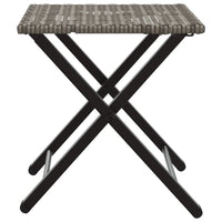 Thumbnail for 5-tlg. Garten-Essgruppe Klappbar Grau Poly Rattan