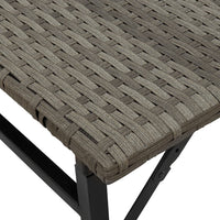 Thumbnail for 5-tlg. Garten-Essgruppe Klappbar Grau Poly Rattan
