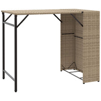 Thumbnail for 5-tlg. Garten-Essgruppe Klappbar Beige Poly Rattan