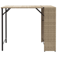 Thumbnail for 5-tlg. Garten-Essgruppe Klappbar Beige Poly Rattan