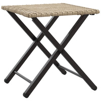 Thumbnail for 5-tlg. Garten-Essgruppe Klappbar Beige Poly Rattan