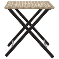 Thumbnail for 5-tlg. Garten-Essgruppe Klappbar Beige Poly Rattan