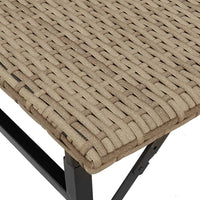 Thumbnail for 5-tlg. Garten-Essgruppe Klappbar Beige Poly Rattan