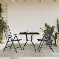 Thumbnail for 3-tlg. Garten-Essgruppe Anthrazit Streckgitter