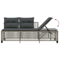 Thumbnail for 3-tlg. Garten-Ecksofa-Set mit Kissen Grau Poly Rattan