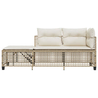 Thumbnail for 3-tlg. Garten-Ecksofa-Set mit Kissen Beige Poly Rattan