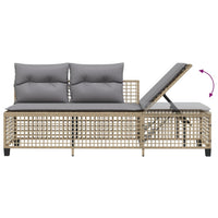 Thumbnail for 3-tlg. Garten-Ecksofa-Set mit Kissen Beige Poly Rattan