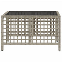 Thumbnail for 3-tlg. Garten-Ecksofa-Set mit Kissen Hellgrau Poly Rattan