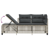 Thumbnail for 3-tlg. Garten-Ecksofa-Set mit Kissen Hellgrau Poly Rattan