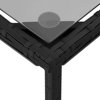 Thumbnail for 3-tlg. Garten-Sofagarnitur mit Kissen Schwarz Poly Rattan