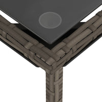 Thumbnail for 3-tlg. Garten-Sofagarnitur mit Kissen Grau Poly Rattan